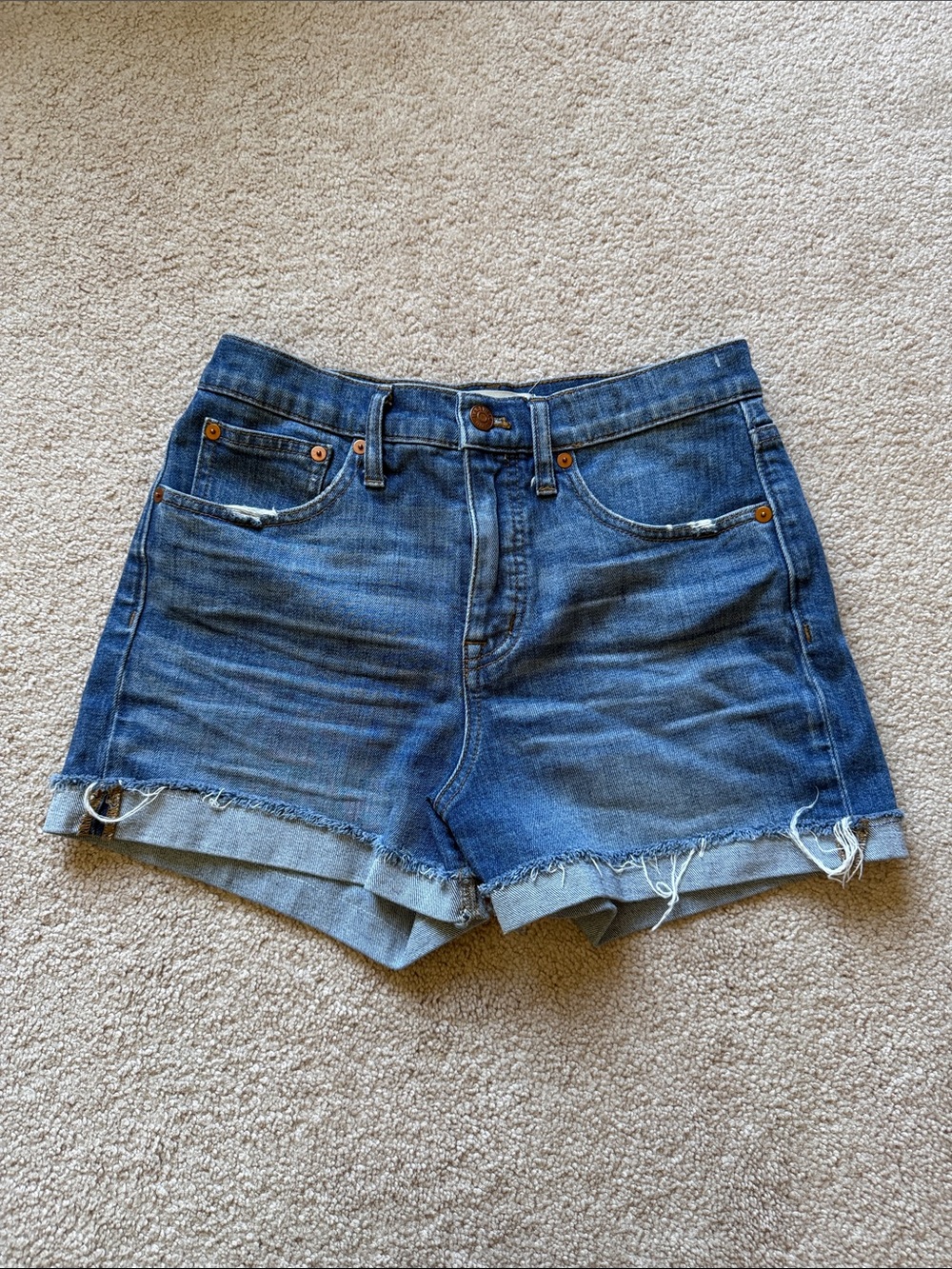 Madewell Women’s Classic Blue Denim Cutoff Shorts